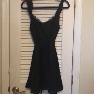 Black cocktail dress with cap sleeve